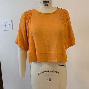 Zara Orange 3/4 sleeve Blouse